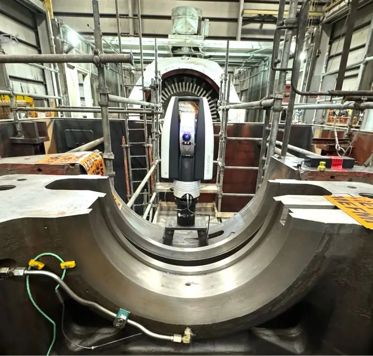 Laser Tracker Turbine Bore Alignment Inspection